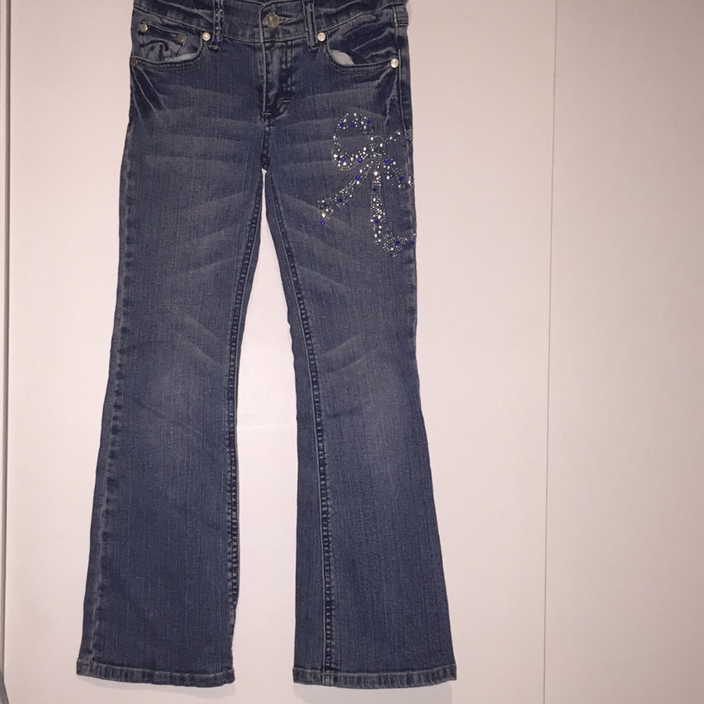 USED!! Girl bootcut low waisted jeans